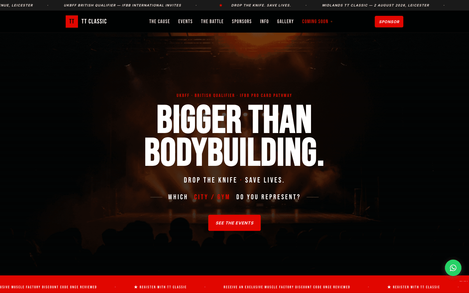 TT Classic event website shown on a desktop layout
